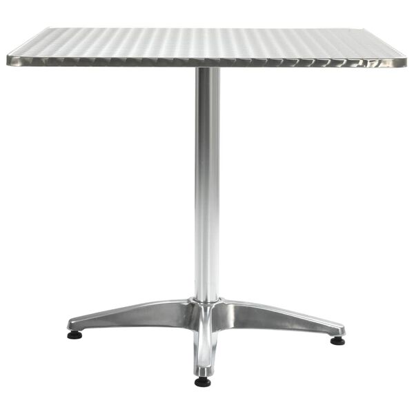 vidaXL Table de jardin Argent&eacute; 80x80x70 cm Aluminium