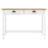 vidaXL Table console Hill avec 2 tiroirs 110x45x74 cm Pin solide