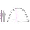 vidaXL Tente moustiquaire avec toit avec &eacute;vent Gris 320 x 320 x 218 cm