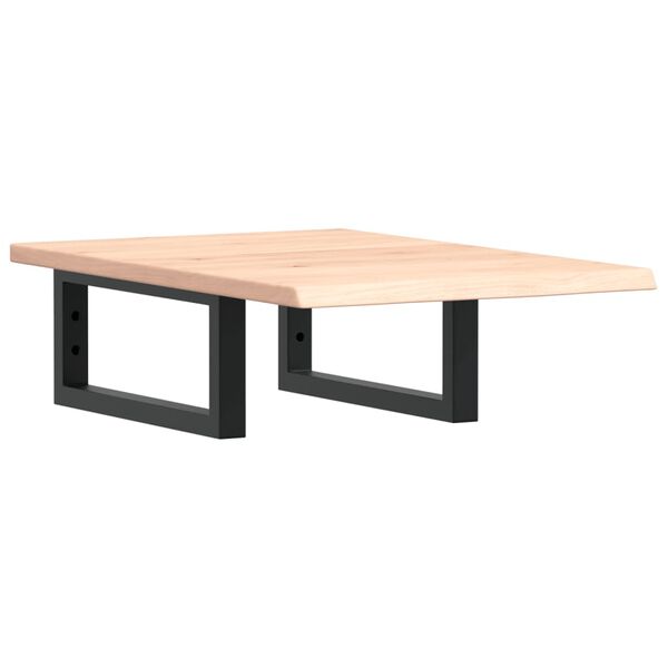 vidaXL Étagère de vasque murale acier et bois de chêne massif