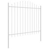 vidaXL Cl&ocirc;ture de jardin 7 pcs Blanc 170 x 165 cm