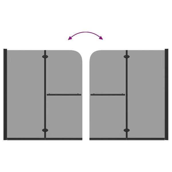 VidaXL Cabine De Douche Pivotante Pliante Écran Pliable