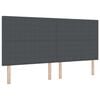vidaXL T&ecirc;te de lit Gris fonc&eacute; 200 cm Tissu en velours c&ocirc;tel&eacute;
