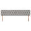 vidaXL T&ecirc;tes de lit Gris clair 200x7x78/88 cm Tissu