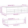 vidaXL Lit de jour avec tiroirs sans matelas ch&ecirc;ne fum&eacute; 90x190 cm
