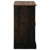 vidaXL Buffet HALDEN porte coulissante noir 80x40x80 cm bois massif