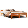 vidaXL Cadre de lit sans matelas cire marron 140x190cm bois pin massif