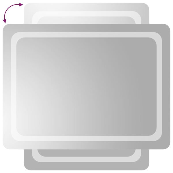 vidaXL Miroir de salle de bain &agrave; LED 60x80 cm