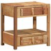 vidaXL Table d'appoint Marron 43 x 32 x 46 cm Bois Recycl&eacute; Solide