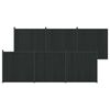 vidaXL Panneau de cl&ocirc;ture 6 pcs WPC et Aluminium Noir