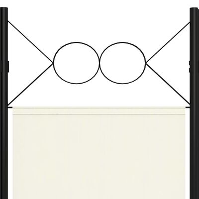 vidaXL Cloison de séparation 5 panneaux Blanc crème 200x180 cm