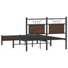 vidaXL Cadre de lit sans matelas ch&ecirc;ne marron 120x200 cm