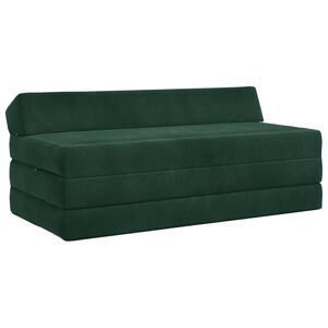 vidaXL Canap&eacute;-lit pliable Vert fonc&eacute; 120 x 60 x 49 cm Tissu