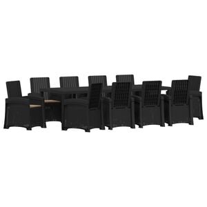 vidaXL Ensemble de salle &agrave; manger pour jardin 11 pc PP