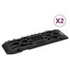 vidaXL Planches de traction 2 pc Noir 107x31x7 cm Nylon