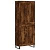 vidaXL Buffet haut Ch&ecirc;ne fum&eacute; 69,5x34x180 cm Bois d'ing&eacute;nierie