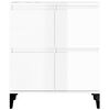 vidaXL Buffet Blanc brillant 60x35x70 cm Bois d'ing&eacute;nierie