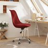 vidaXL Chaise pivotante de bureau Rouge bordeaux Tissu
