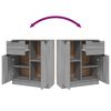 vidaXL Buffets 2 pcs Sonoma gris 60x30x70 cm Bois d'ing&eacute;nierie