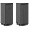vidaXL Buffets 2 pcs Gris 31,5x34x75 cm Bois massif de pin
