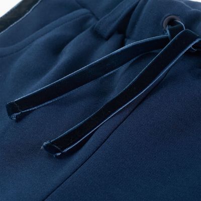 Pantalons pour enfants avec bordures noires bleu marine 92