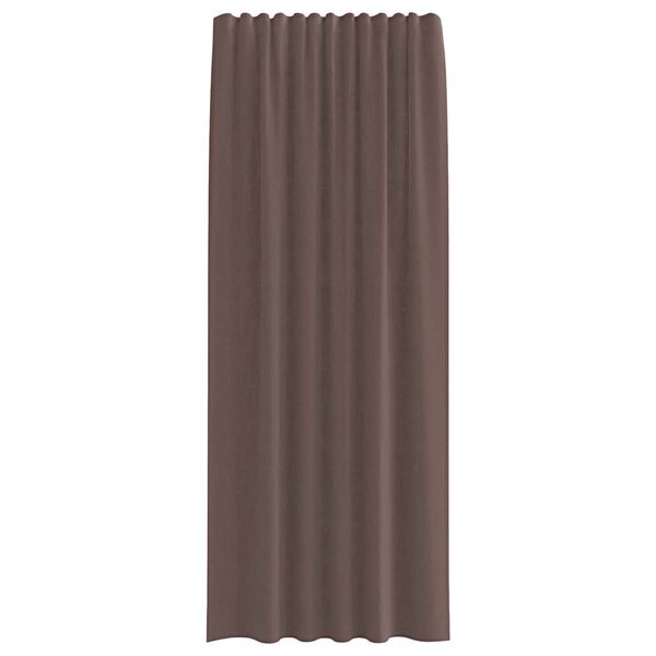 vidaXL Rideaux en voile avec passants 2 pcs marron