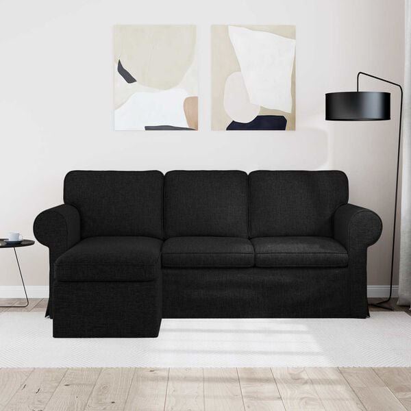 vidaXL Canap&eacute; 160cm Noir M&eacute;tал