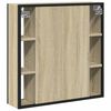 vidaXL Armoire &agrave; miroir de salle de bain ch&ecirc;ne sonoma bois ing&eacute;nierie