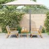 vidaXL Chaises de jardin avec table 3 pcs Noir 90 x 45 x 40 cm