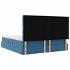 vidaXL Lit de Rangement avec matelas Bleu fonc&eacute; 200 x 200 cm Velours