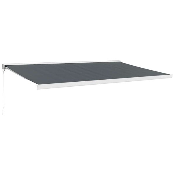 vidaXL Auvent r&eacute;tractable anthracite 5x3 m tissu et aluminium
