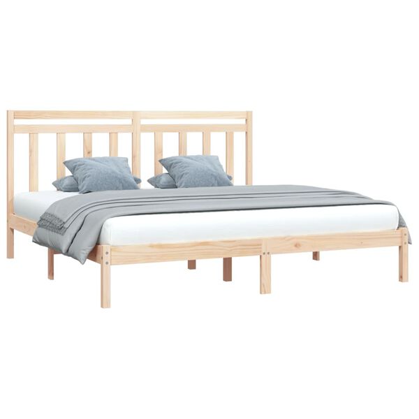 vidaXL Cadre de lit sans matelas 200x200 cm bois massif