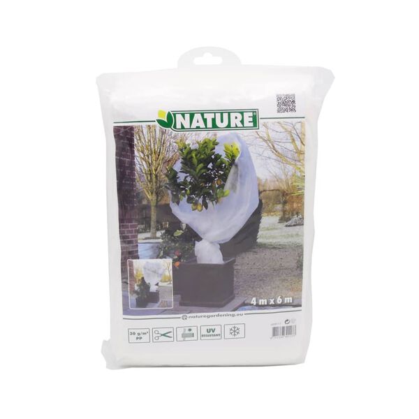 Nature Couverture en polaire d'hiver 30 g/m&sup2; Blanc 4x6 m