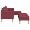vidaXL Ensemble de Canap&eacute;s avec coussin 2 pcs Bordeaux Polyester