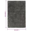 vidaXL Tapis shaggy &agrave; poils hauts Anthracite 160x230 cm 50 mm