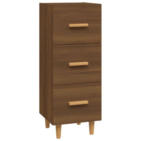 vidaXL Buffet Ch&ecirc;ne marron 34,5x34x90 cm Bois d'ing&eacute;nierie