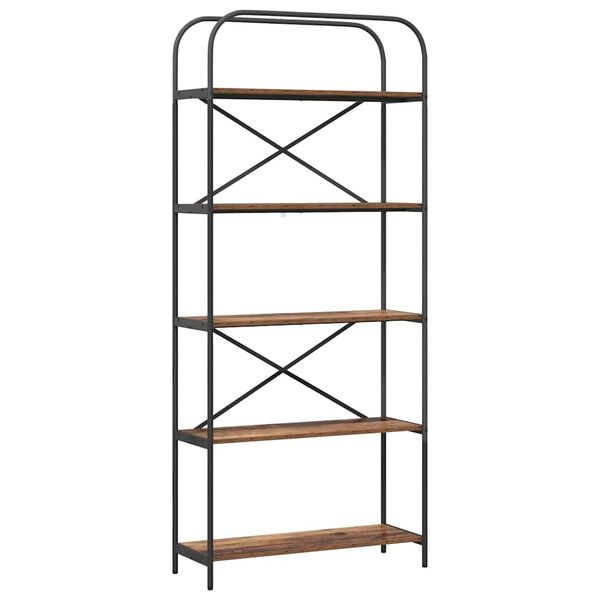 vidaXL &Eacute;tag&egrave;re Bois ancien 80 x 30 x 183 cm Bois d'ing&eacute;nierie