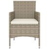 vidaXL Jeu de chaise et tabouret de jardin 4 pcs Résine tressée Beige