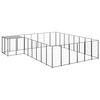 vidaXL Chenil Noir 15,73 m&sup2; Acier