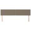vidaXL T&ecirc;tes de lit 2 pcs Taupe 90x5x78/88 cm Tissu