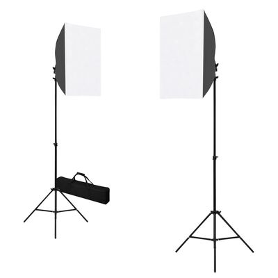 vidaXL Kit de studio avec toile de fond, boîte à lumière et parapluie