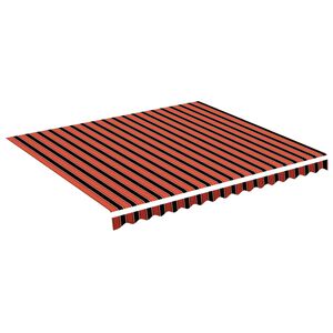 vidaXL Tissu de remplacement pour auvent Orange et marron 4x3,5 m