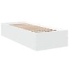 vidaXL Cadre de lit sans matelas blanc 75x190 cm bois d'ing&eacute;nierie