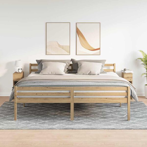 vidaXL Tables de chevet avec tiroir 2 pcs chêne artisanal 20x36x60 cm