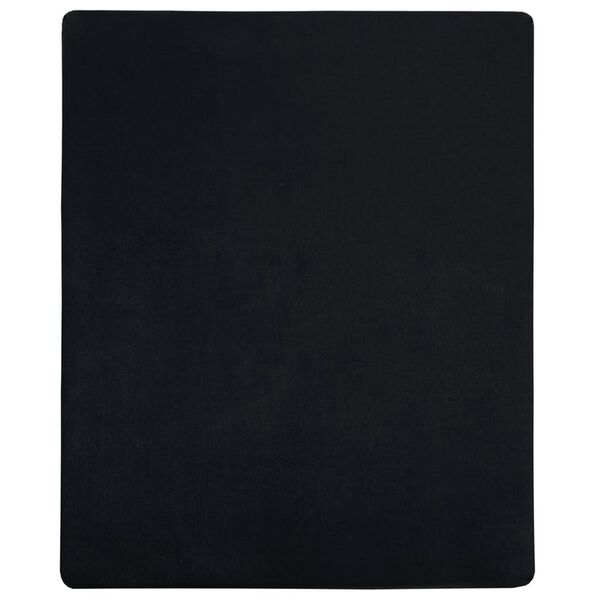 vidaXL Draps-housses Jersey 2 pcs Noir 160x200 cm Coton