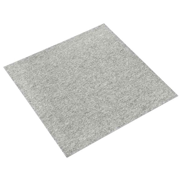vidaXL Tapis 20 pcs Gris clair 50 x 50 cm 100% Polypropyl&egrave;ne