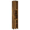 vidaXL Armoire de bain Ch&ecirc;ne fum&eacute; 30x30x183,5 cm Bois d'ing&eacute;nierie