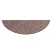 vidaXL Tapis d'escalier auto-adh&eacute;sifs 20 pi&egrave;ces 56 x 17 x 3 cm Marron clair Demi-rond