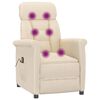 vidaXL Fauteuil de massage Beige Tissu microfibre