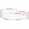 vidaXL Lit &agrave; ressorts avec matelas Cr&egrave;me 200 x 200 cm tissu